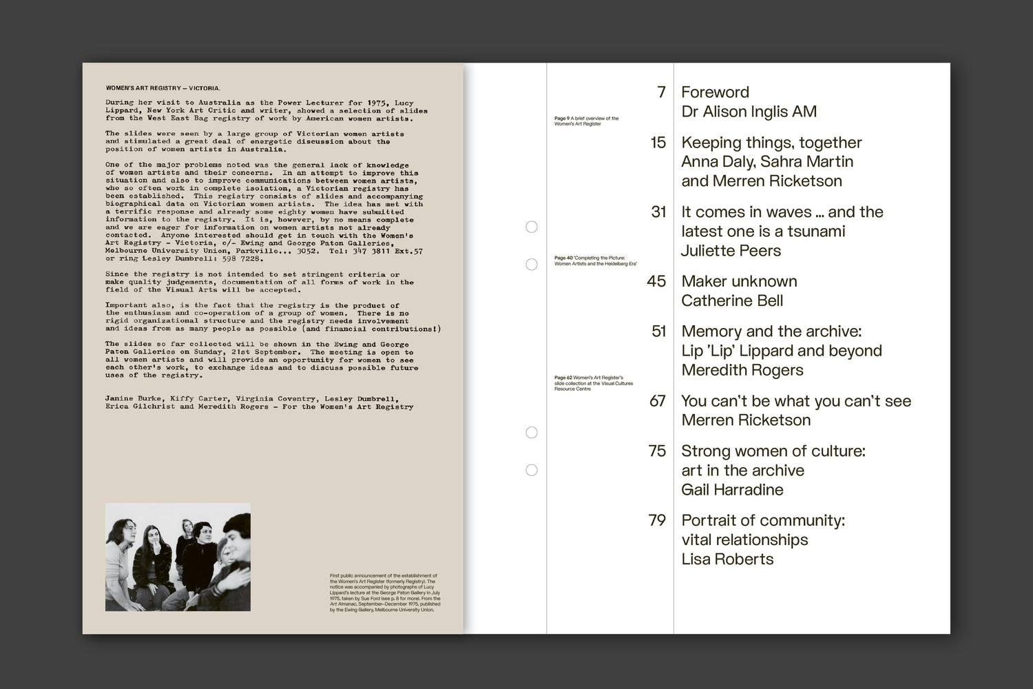 Keeping things together:  50 years of the Women’s Art Register